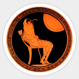 Achilles Mourning Attic kylix Sticker